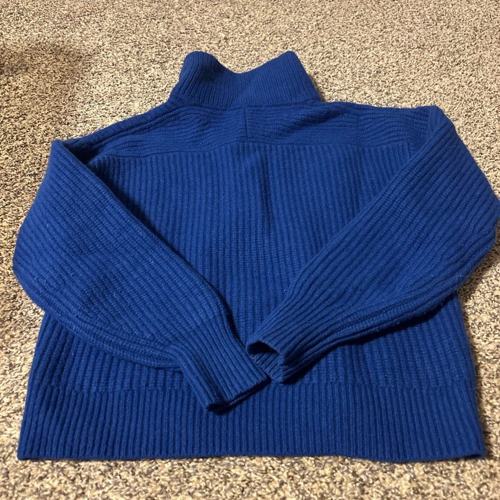 Everlane Sweater Womens Small Blue Merino Wool Cable Knit Extra Small - Picture 2 of 3